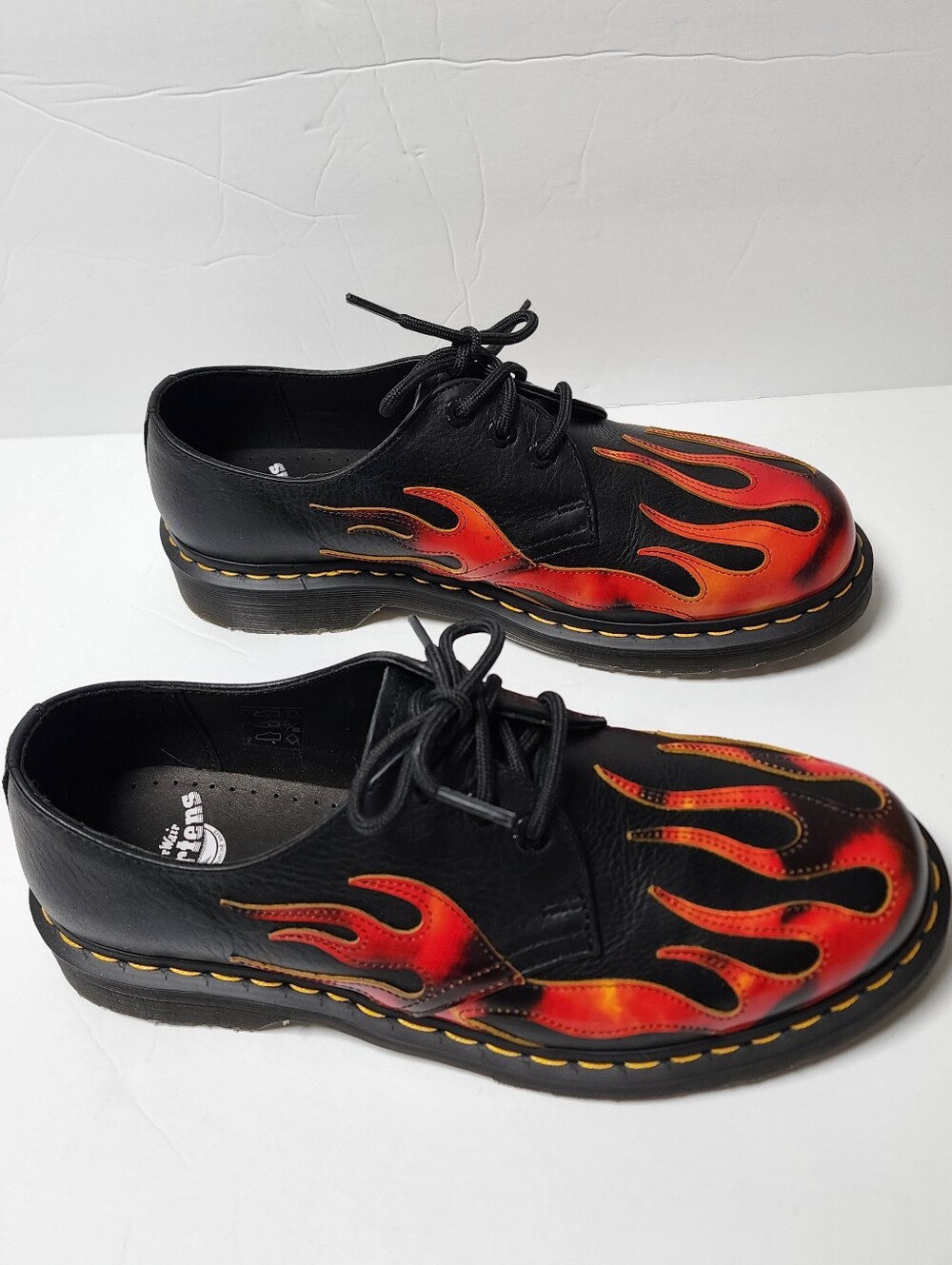 Dr Martens 1461 Flame Three Eye Leather Low Top Oxford Mens Size 9 - Picture 6 of 12